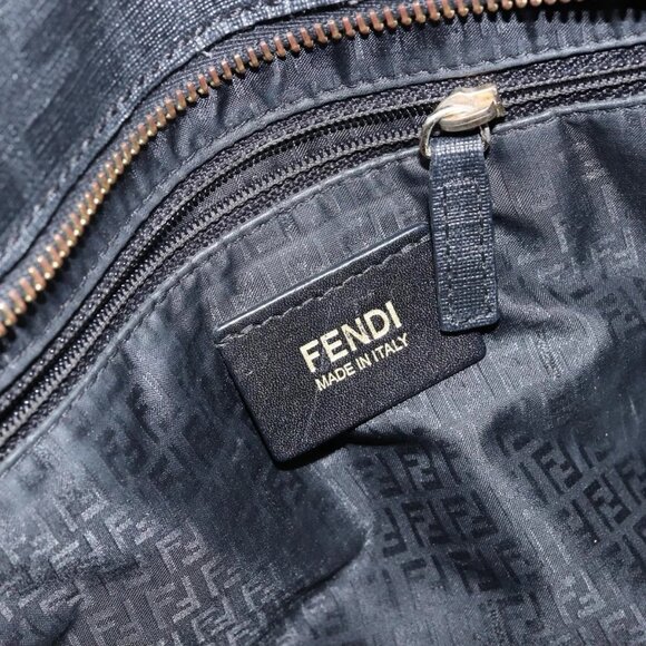 FENDI Zucca Canvas Tote Bag PVC Black Gold Auth 147011 - Picture 12 of 16